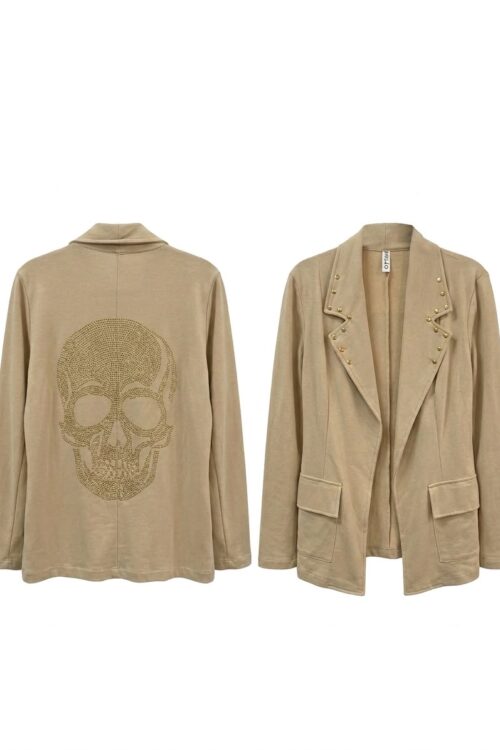 Blazer con Chapas y Apliques Bling