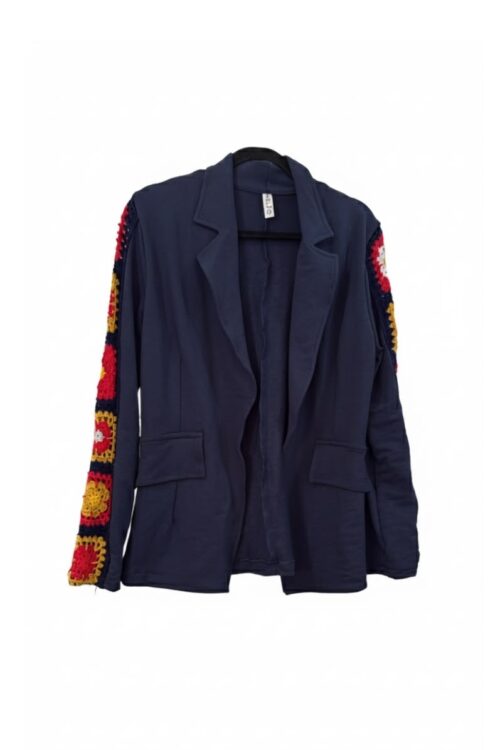 Blazer con Apliques de Croché